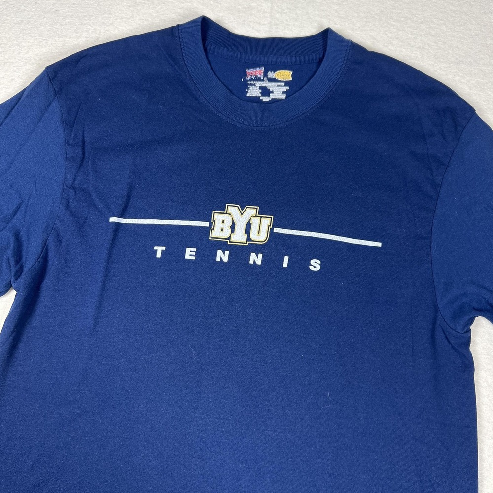 BYU Cougars Tennis Soffe Vintage Y2K T-Shirt‎ Mens Large NCAA
